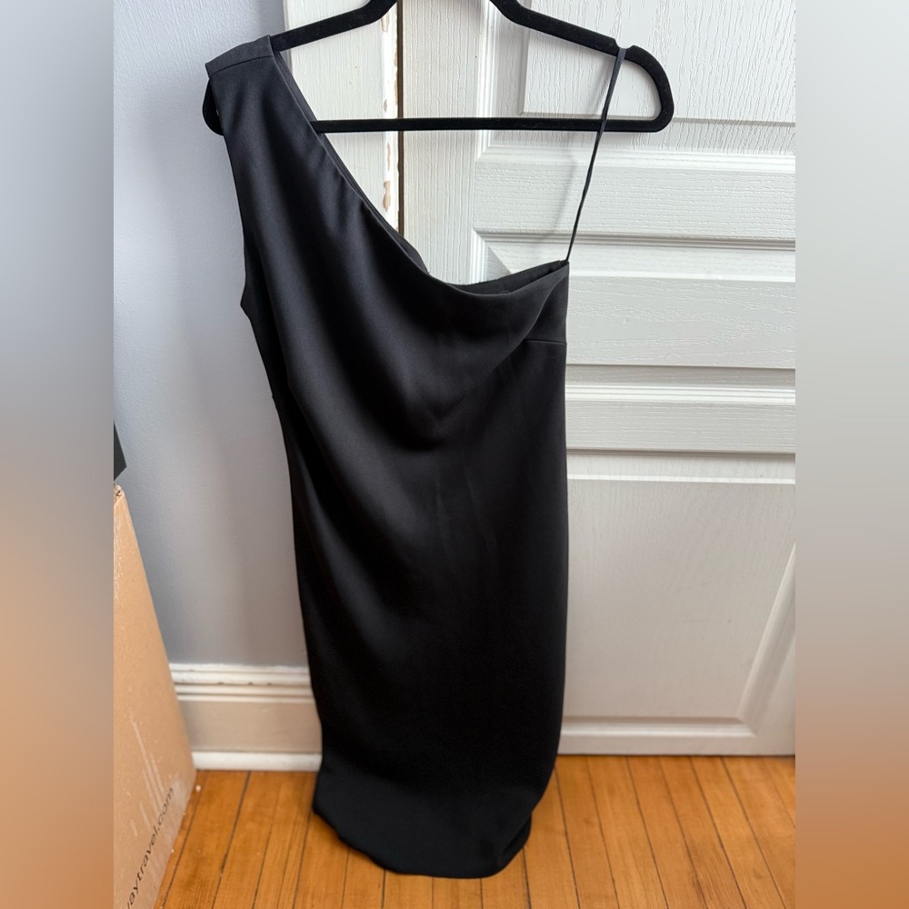Vintage Jessica One Shoulder Midi Dress